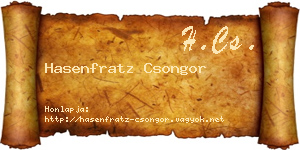 Hasenfratz Csongor névjegykártya